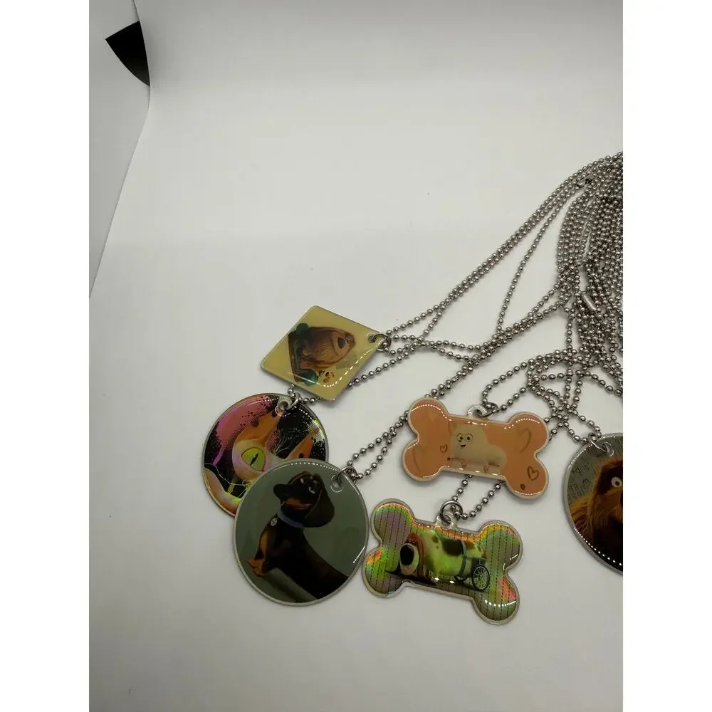 Lot Of 10 The Secret Life of Pets Dog Tag Necklace Collectible